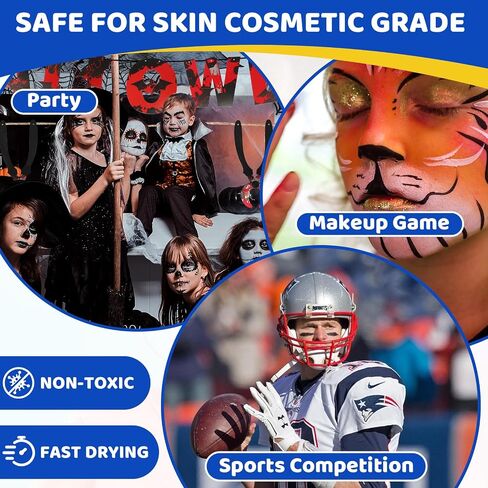Neon Face Paint Sticks Glow Face Body Paint Safety Face Paint Crayons Easy to Clean for Makeup Parties Sport Events Birthday Festivals Cosplay (Glow in the Dark) in Saudi Arabia