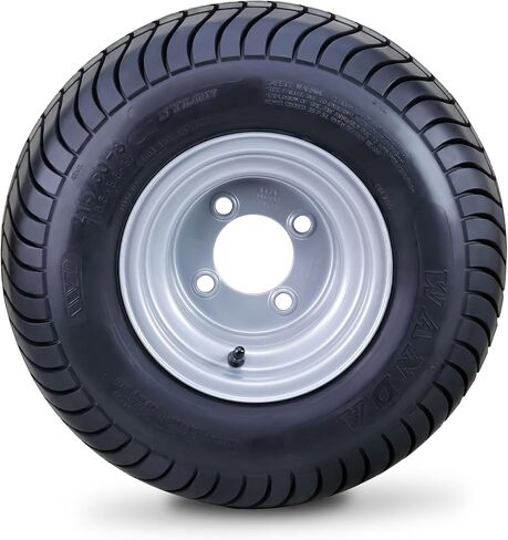 WANDA Golf Cart Tire Wheel Assembly 18X8.5-8 4-Ply with 4 Lugs on 4" PCD Silver Rim Set 4 in Saudi Arabia