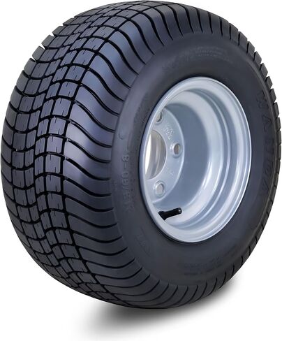 WANDA Golf Cart Tire Wheel Assembly 18X8.5-8 4-Ply with 4 Lugs on 4" PCD Silver Rim Set 4 in Kuwait
