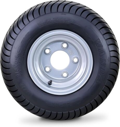 WANDA Golf Cart Tire Wheel Assembly 18X8.5-8 4-Ply with 4 Lugs on 4" PCD Silver Rim Set 4 in Kuwait