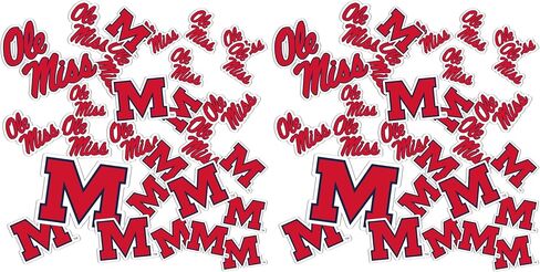 Desert Cactus University of Mississippi Rebels Ole Miss U of M Stickers Vinyl Decals Laptop Water Bottle Car Scrapbook 11.46x8.94 Sheet T1 (Type 1-1) in Saudi Arabia