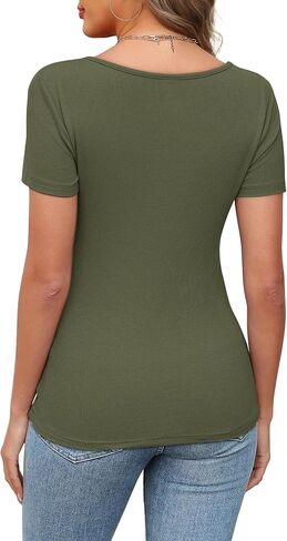 XIEERDUO Womens Summer Tops Short Sleeve Shirts for Women Sexy Tops Y2K Shirts One Piece Cutout Tops in Saudi Arabia