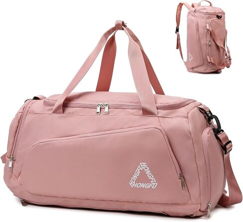 Eslcorri Gym Duffle Bag for Women Men, Sports Backpack with Wet & Shoe Compartment, Fitness Overnight Weekender Bag for Yoga, Swim, Travel (C, GreenPink) in Saudi Arabia