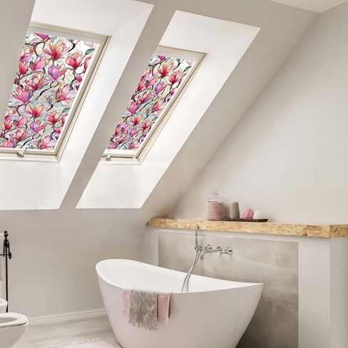 2 Pack Daisy Rainbow Rainbow Window Privacy Film,17 x 39.37 inches 3D Stained Glass Window Film Decals, Static Cling Sticker Non-Adhesive for Room Home in Saudi Arabia
