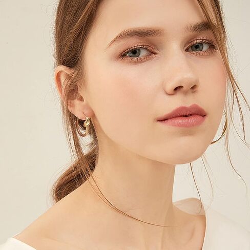 أقراط الخيزران أقراط 14 كيلو متر مطلي بالخيزران الصغيرة المغلقة in Kuwait