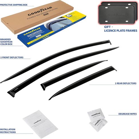 Goodyear Shatterproof Window Deflectors لجيب Grand Cherokee 2022-2025 ، حراس المطر على الشريط ، وأقنعة النوافذ ، وقناء تنحاف ، وملحقات السيارات ، 6 أجهزة كمبيوتر. - GY008897 in Kuwait
