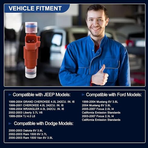 HiSport IWP022 6 PCS Fuel Injectors 5 Holes Compatible with Volkswagen EuroVan 1997 1999 2000 V6 2.8L Compatible with Volkswagen Golf Jetta 1999-2001 V6 2.8L 021906031D in Kuwait