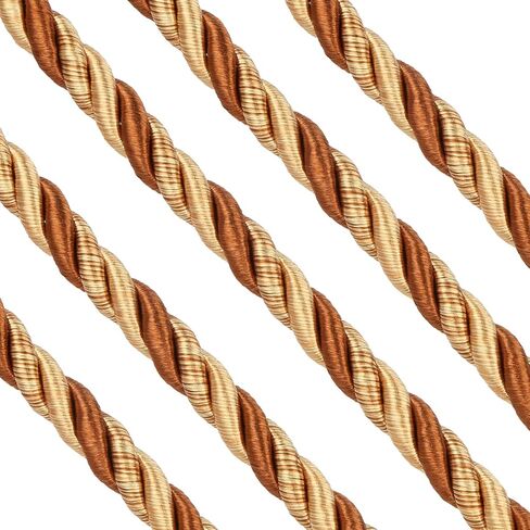 Fenghuangwu 10 Yards / 1cm Twisted Rope Cord Trim Nylon Rope Thread String for DIY,Home Decor,Sofa Furniture Decoration-Mix Orange in Kuwait