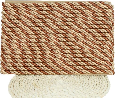 Fenghuangwu 10 Yards / 1cm Twisted Rope Cord Trim Nylon Rope Thread String for DIY,Home Decor,Sofa Furniture Decoration-Mix Orange in Kuwait