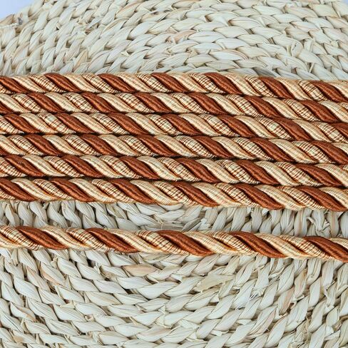 Fenghuangwu 10 Yards / 1cm Twisted Rope Cord Trim Nylon Rope Thread String for DIY,Home Decor,Sofa Furniture Decoration-Mix Orange in Kuwait