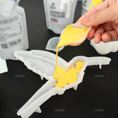 AUEAR, 10 Pack Silicone Mold Cup Dispenser Mini Measuring Mixing for DIY Jewelry Making Epoxy Resin Craft in Saudi Arabia