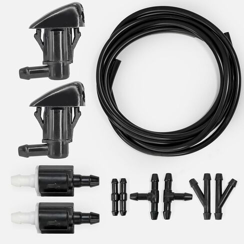Click&Fit Windshield Washer Nozzles compatible with Kia and Hyundai from 2000 to 2013, Sorento 2002-2009, Optima Sportage 05-10, Sonata 2002-2010, Elantra Santa Fe Tucson – Wiper spray jets 2pcs in Kuwait