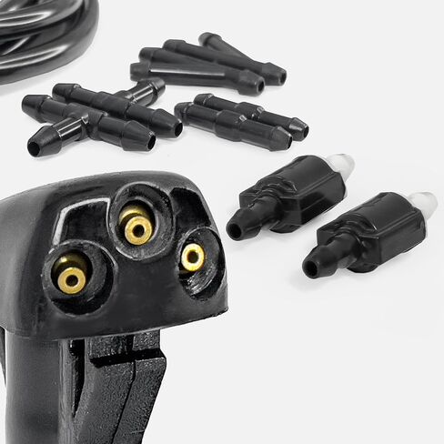 Click&Fit Windshield Washer Nozzles compatible with Kia and Hyundai from 2000 to 2013, Sorento 2002-2009, Optima Sportage 05-10, Sonata 2002-2010, Elantra Santa Fe Tucson – Wiper spray jets 2pcs in Kuwait