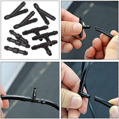 Click&Fit Windshield Washer Nozzles compatible with Kia and Hyundai from 2000 to 2013, Sorento 2002-2009, Optima Sportage 05-10, Sonata 2002-2010, Elantra Santa Fe Tucson – Wiper spray jets 2pcs in Kuwait