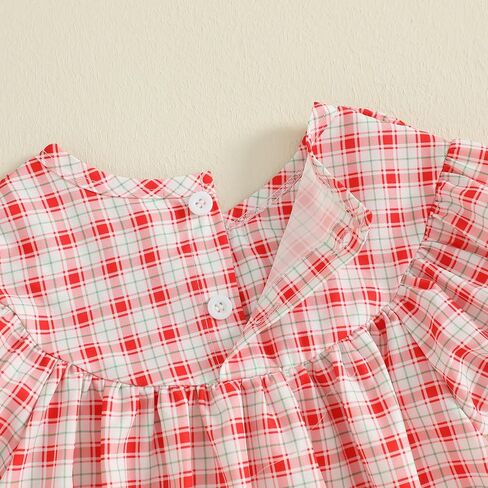 طفل فتاة صيفية لباس الفراولة تطريز الأكمام ذبابة مخططة مزخرفة فستان لطيف A-line sundress in Kuwait