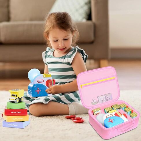 CASE متوافقة مع Little Tikes Story Dream Machine Set ، حقيبة تخزين Toys المصممة لتنظيم كتب القصص ومشغل الصوت ومجموعة أحرف Littles ، Blue & Red (CASE فقط) in Kuwait