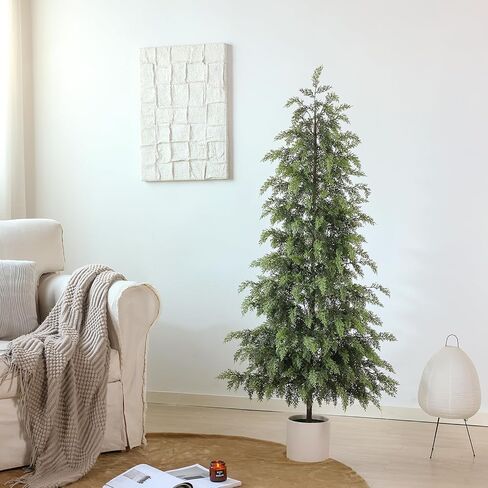 YXZZWL 3FT Real Touch Cedar Topiary Trees for Front Porch Decor, Artificial Shrubs Faux Plants Potted UV Resistant Fake Greenery for Outdoor Indoor Door Garden Farmhouse Home Decoration (Set of 2) in Saudi Arabia
