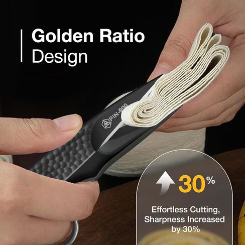 Premium Tailor Scissors Small All Purpose Stainless Sewing Embroidery Leather Craft Shears Seam Tools for Fabric Cut Fish EdgeTailor Wrapping Rust-Resistant Microcrystalline Steel Scissors in Kuwait