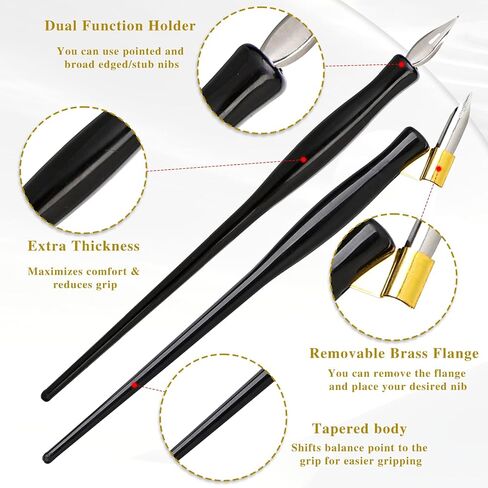 مجموعة Dip Pens Dip Pens Set ، مجموعة NIB Comic Pen ، قلم كاتب السوائل ، قلم Diped Pens و Nibs مجموعة مع NIBs القلم القلم 5pcs من الفولاذ المقاوم للصدأ بديل القنابل القنبيس للكتابة والرسم والتوقيع in Kuwait