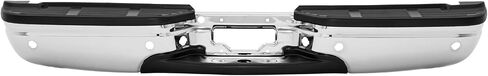 Rear Bumper Assembly compatible with 1999-2007 Ford F250 F350 Super Duty NON Sensor Hole Back Bumper for Turck, Chrome in Kuwait