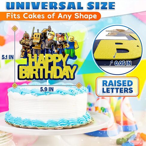 Video Game Cake Topper Decorations - Birthday Decorations for Boys and Girls Birthday Party Decorations - Gamer Cake Topper Party Supply Decorations Cake Toppers for Boys Birthday Party Decorations in Saudi Arabia