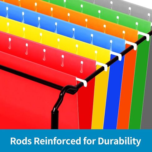 12 Pack Hanging File Folders, Letter Size with 1/5-Cut Adjustable Tabs, 12 Selected Color - File Folder Organizer for Filing Cabinet Office Home, Designed for Bulky Files, Medical Charts in Kuwait