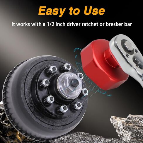 Aluminum Trailer Axle Hub Oil Bath Cap Wrench Compatible with Dexter 9K 10K General Duty Axle Fits Drum Number 8-415 (After July 2009), 8-430 (After April 2013) in Saudi Arabia