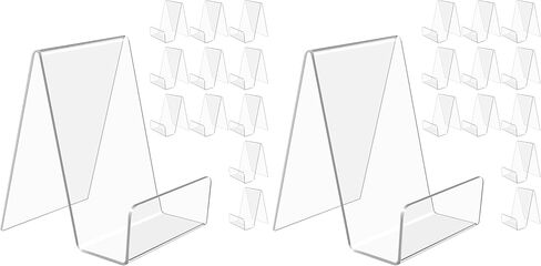 10 PCS Acrylic Book Stand, Large Size Acrylic Book Bracket, Thickened and Transparent Acrylic Display Stands, Can Display Tablets Newspapers and Magazines Notebooks Textbooks (Large) in Kuwait