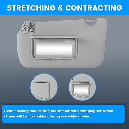 SHENKENUO Gray Left Driver & Right Passenger Side Sun Visor Compatible with (2002-2009) Dodge Ram 1500 2500 3500,Sun Visor Replacement Number 1CT18TL2AA (Drive & Passenger Side) in Kuwait