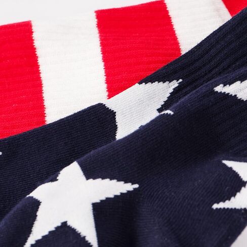 Bebila American Flag Socks For Men Or Women Funny 4th July Middle Socks USA Patriotic Freedom Day Gifts in Kuwait