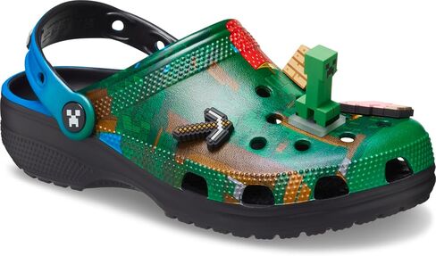 CROCS للجنسين من Minecraft Clogs ، Minecraft/Green ، 12 امرأة/10 رجال in Saudi Arabia