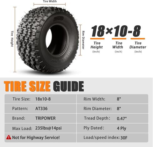 TRIPOWER Set of 4 ATV UTV Tires 27x9-12 & 27x11-12 6PR All Terrain Trail Sand Mud Off-Road 27x9x12 27x11x12 Tire, Tubeless in Kuwait
