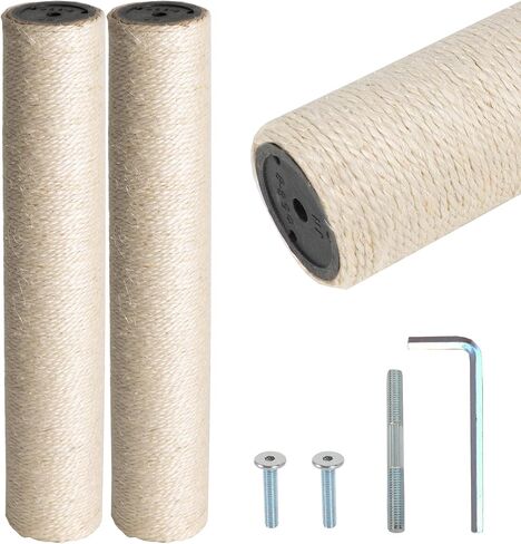 Dimaka Cat Scratching Post Replacement Pole, Cardboard and Sisal, 13.4in, 34cm in Kuwait