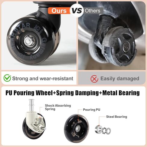 Aluminium Frame Carry on Luggage with Smooth Jelly Wheels, Hardside Zipperless Rolling Suitcase with TSA Lock (White, 21-Inch) in Kuwait