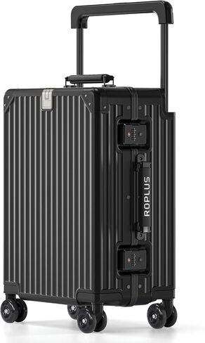 Aluminium Frame Carry on Luggage with Smooth Jelly Wheels, Hardside Zipperless Rolling Suitcase with TSA Lock (White, 21-Inch) in Kuwait