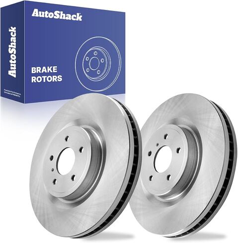 AutoShack Black Hat Drilled and Slotted Brake Rotors Front Brake Rotor Replacement Kit for Nissan 370Z INFINITI Q70L FX50 QX70 Q60 2008-2013 G37 2011-2013 M37 M56 2014-2019 Q70 2014-2021 Q50 PR41520LR in Saudi Arabia