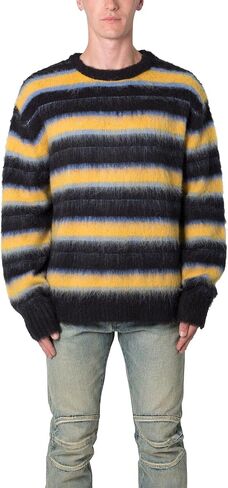 mnml Men's Striped Mohair Sweater in Saudi Arabia
