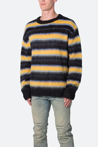 mnml Men's Striped Mohair Sweater in Saudi Arabia