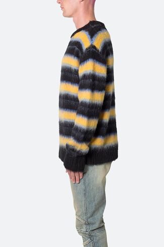 mnml Men's Striped Mohair Sweater in Saudi Arabia