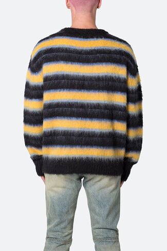 mnml Men's Striped Mohair Sweater in Saudi Arabia
