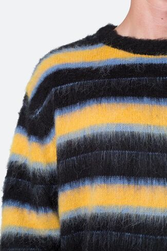 mnml Men's Striped Mohair Sweater in Saudi Arabia