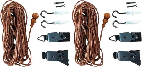 Garneck Roller Window Shades Lift Cords - Blinds Strings Lift Tool for Reeds Bamboo Roller Shades - Roll Up Blind Curtain Lifting Kit Repair Parts Replacement in Kuwait