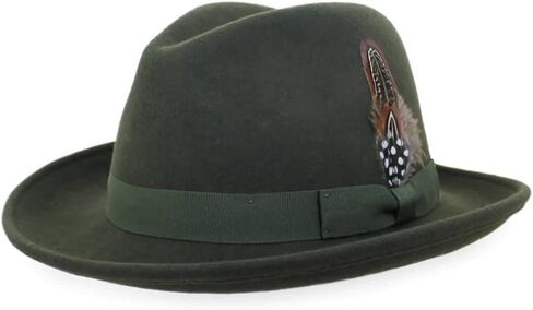 القبعات في Belfry Bogart 100 ٪ من الصوف الرجل اللباس فيدورا في 5 ألوان (X-Large Black) in Kuwait