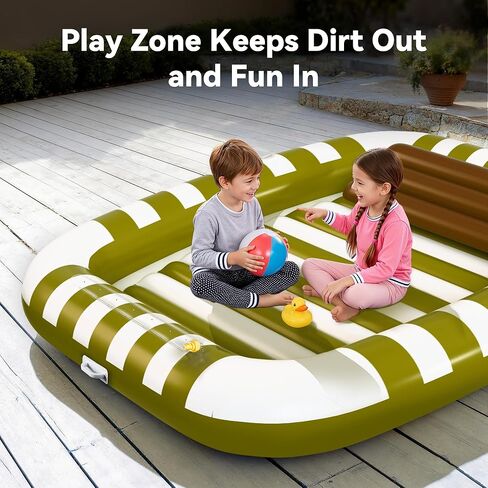 iPlay, iLearn Pool Wave Inflatable Pool Floats, Tanning Pools Lounger Bed for Adults Kids, 80" x 66" Large Blow up Floating Rafts, Sun Bathing Water Mat Backyard Lakes, Summer Family Party Toy Gifts in Kuwait