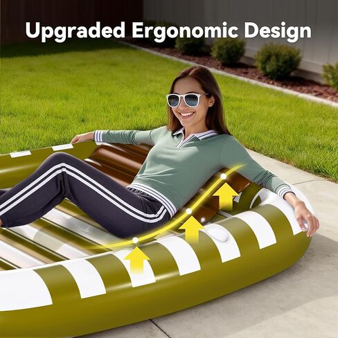 iPlay, iLearn Pool Wave Inflatable Pool Floats, Tanning Pools Lounger Bed for Adults Kids, 80" x 66" Large Blow up Floating Rafts, Sun Bathing Water Mat Backyard Lakes, Summer Family Party Toy Gifts in Kuwait
