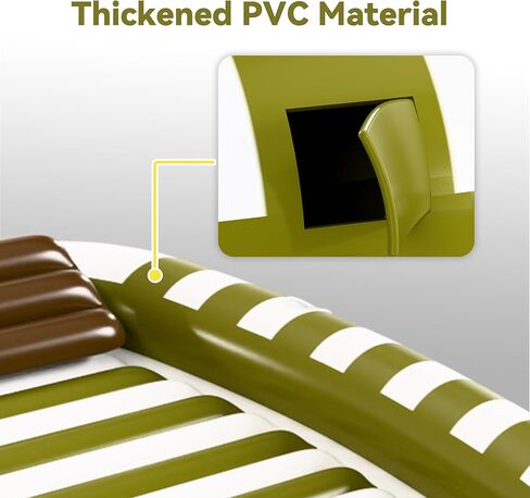 iPlay, iLearn Pool Wave Inflatable Pool Floats, Tanning Pools Lounger Bed for Adults Kids, 80" x 66" Large Blow up Floating Rafts, Sun Bathing Water Mat Backyard Lakes, Summer Family Party Toy Gifts in Kuwait