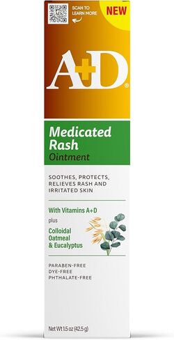 A+D Medicated Rash Ointment 15.2 oz– Relieves Irritated Skin from Poison Ivy, Eczema, Beard & Bikini Rash, Dry & Chapped Skin, Bug Bites. Made with Colloidal Oatmeal in Kuwait