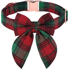 St. Patrick's Day Dog Collar with Bow, Green Lucky Shamrock Adjustable Dog Collar with Bow tie for Medium Small Dog, Spring Dog Collar with Durable Metal Buckle in Kuwait