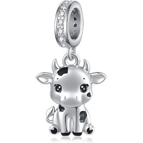 Highland Cow Charms 925 Sterling Silver Cow Charms for Bracelet Necklace Cute Cow Jewelry Gifts for Women in Saudi Arabia