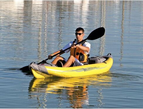 Advanced Elements Attack™ PRO Whitewater Kayak القابل للنفخ - AE1051-Y كاياك Whitewater قابل للنفخ مع مضخة - 9 أقدام و9 بوصات - 25.5 رطل - أصفر in Kuwait